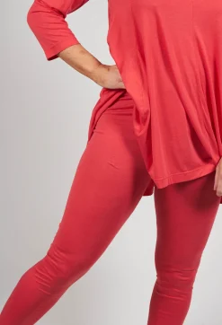 Jersey Leggings in Cherry