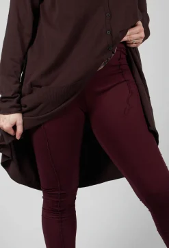 Jersey Leggings with Seam Detail in Umbra