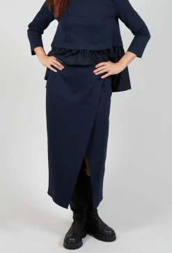 Jersey Pencil Skirt in Blue Nights