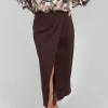 Jersey Pencil Skirt in Java