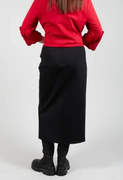 Jersey Pencil Skirt in Nero