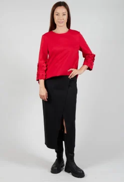 Jersey Pencil Skirt in Nero