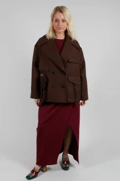 Jersey Pencil Skirt in Rumba