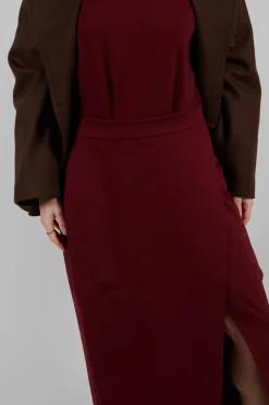 Jersey Pencil Skirt in Rumba