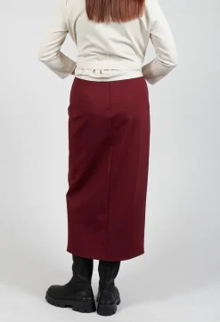 Jersey Pencil Skirt in Rumba