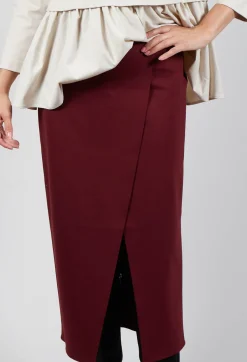 Jersey Pencil Skirt in Rumba