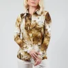 Jersey Shirt with Amber Marble Print