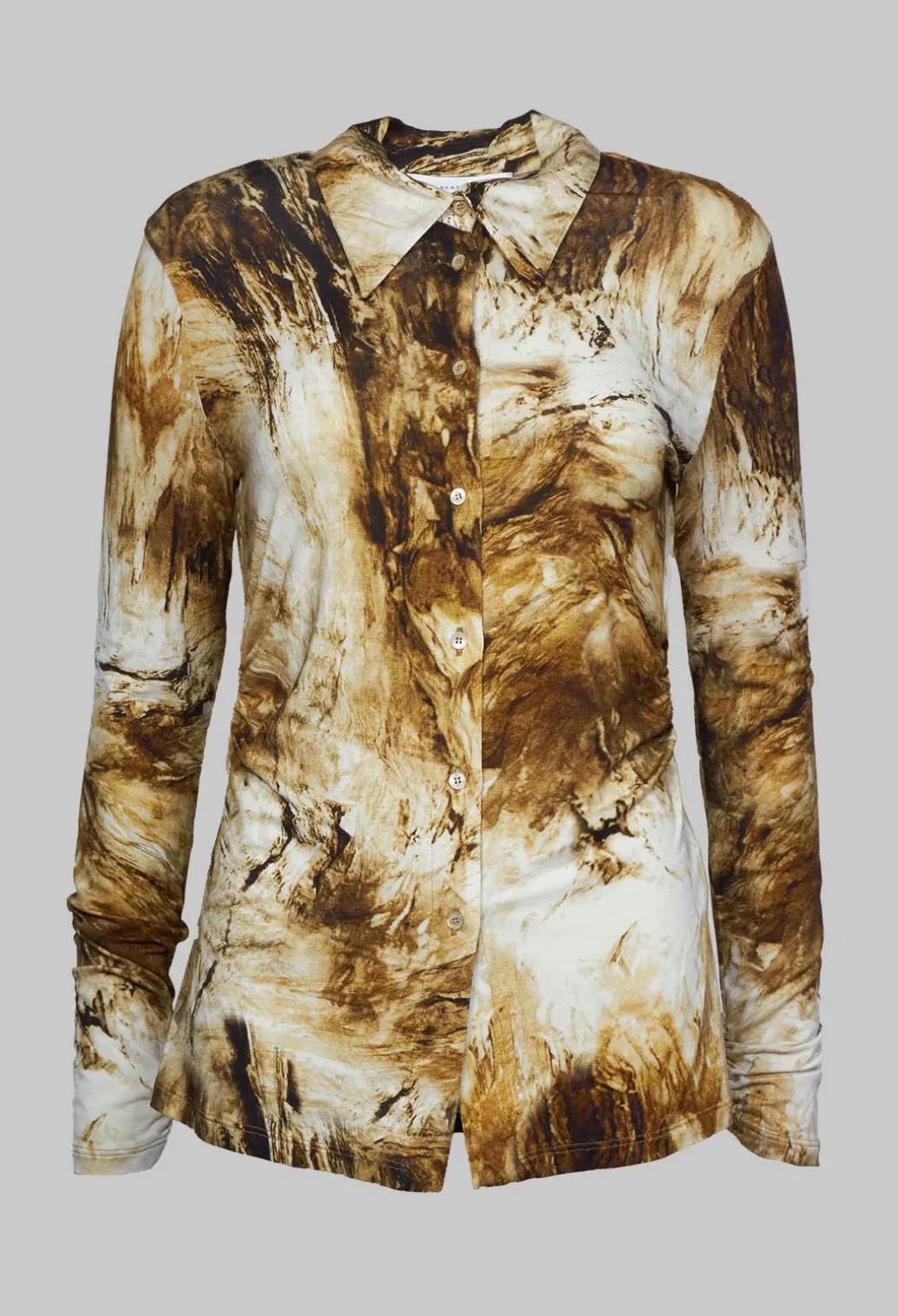 Jersey Shirt with Amber Marble Print