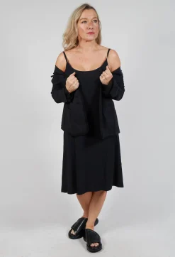 Jersey Slip Dress in Black