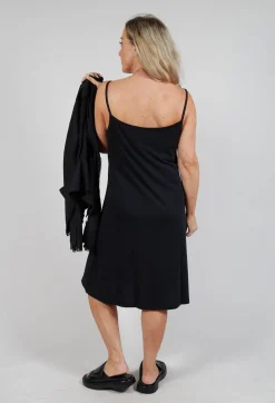 Jersey Slip Dress in Black