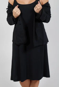 Jersey Slip Dress in Black
