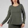 Jersey Top with A-Line Hem in Camp