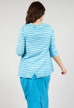 Jersey Top with Drawstring Hem in Malibu Print