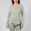 Jersey Top with Exposed Seams in Defender