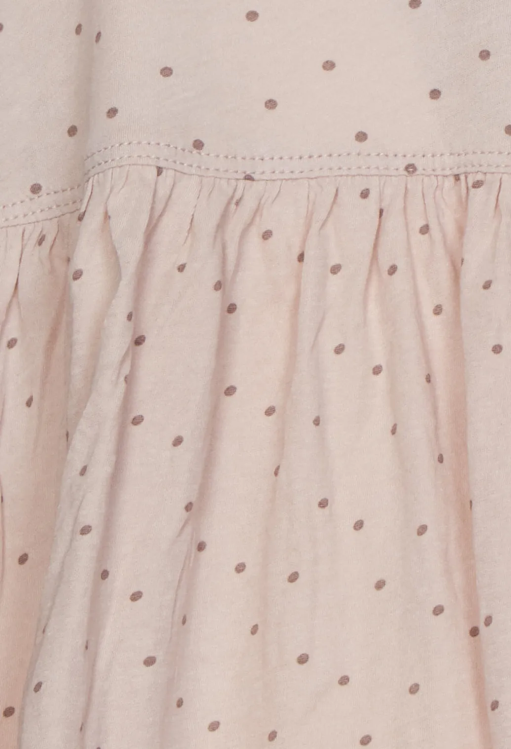 Jersey Top with Flared Hemline in Dots