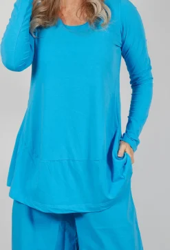 Jersey Top with Long Sleeves in Malibu