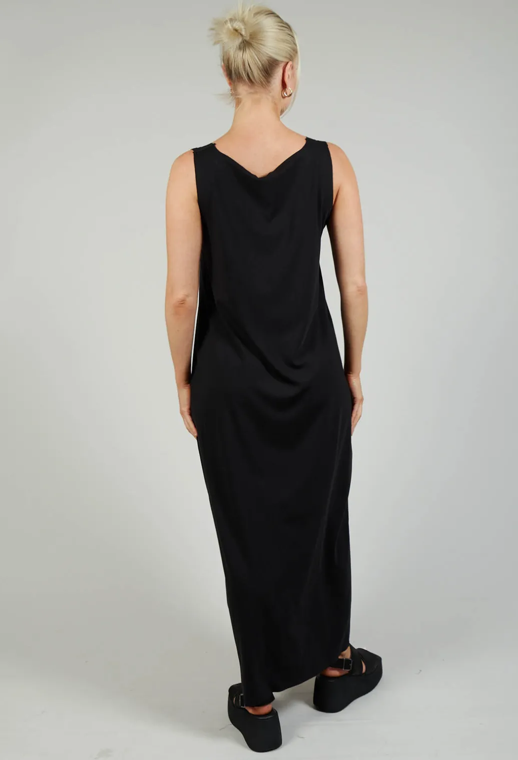Jersey Vest Dress in Black