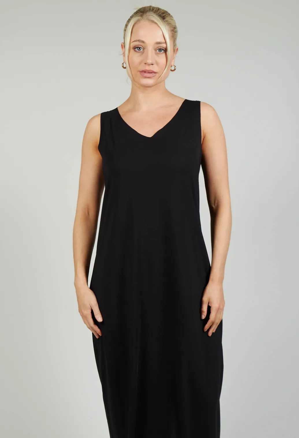 Jersey Vest Dress in Black