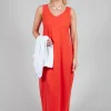 Jersey Vest Dress in Red