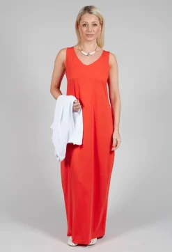 Jersey Vest Dress in Red