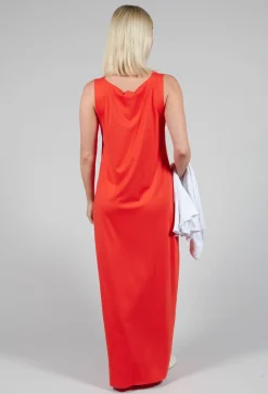 Jersey Vest Dress in Red