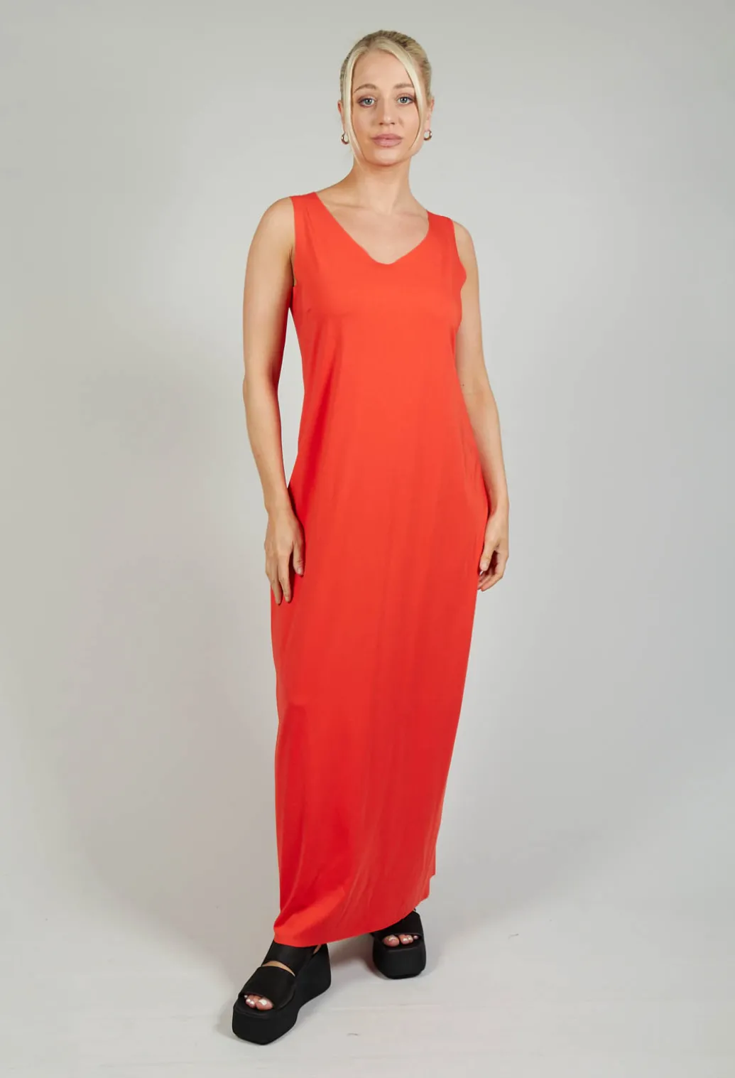 Jersey Vest Dress in Red