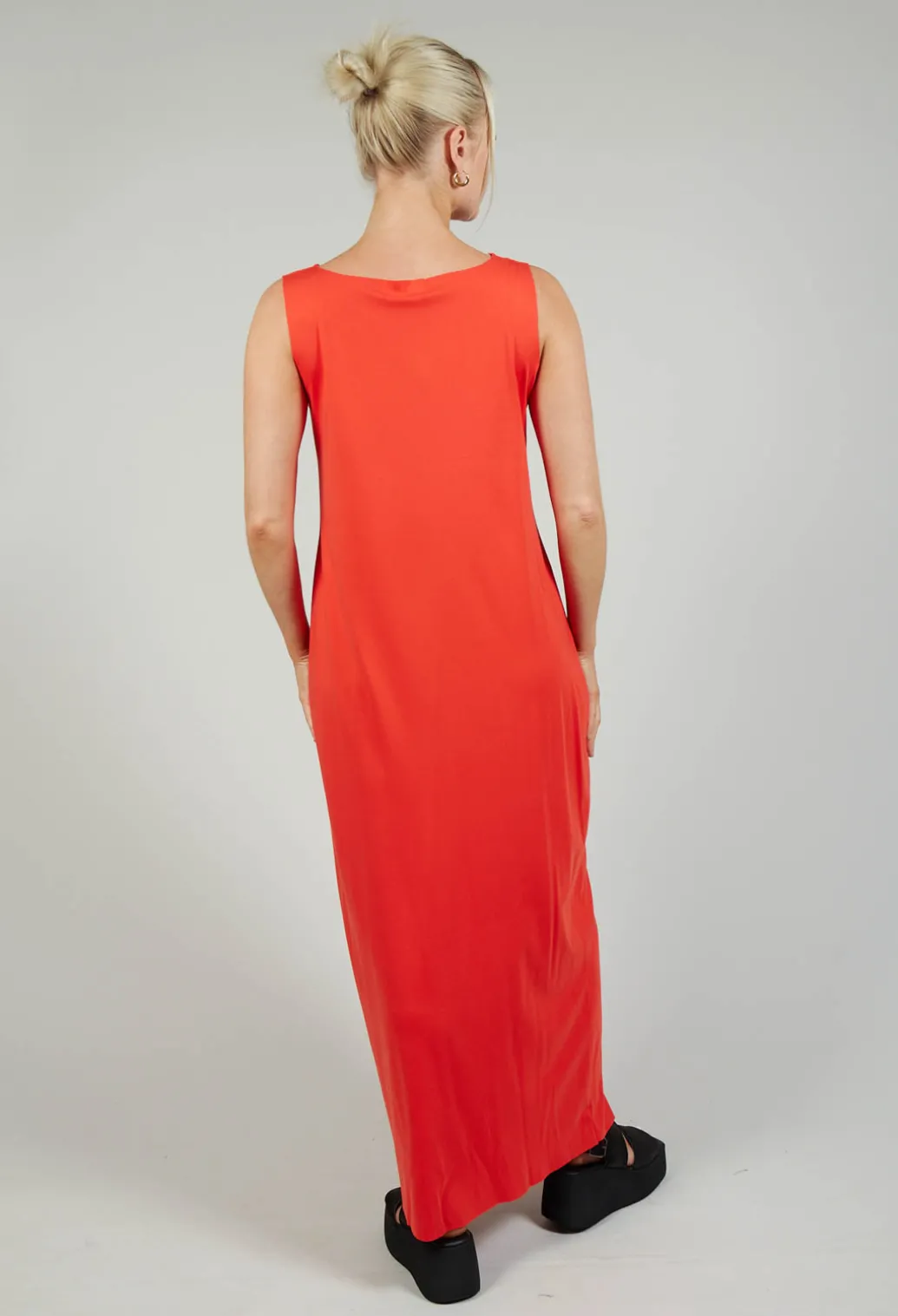 Jersey Vest Dress in Red