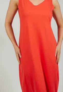 Jersey Vest Dress in Red