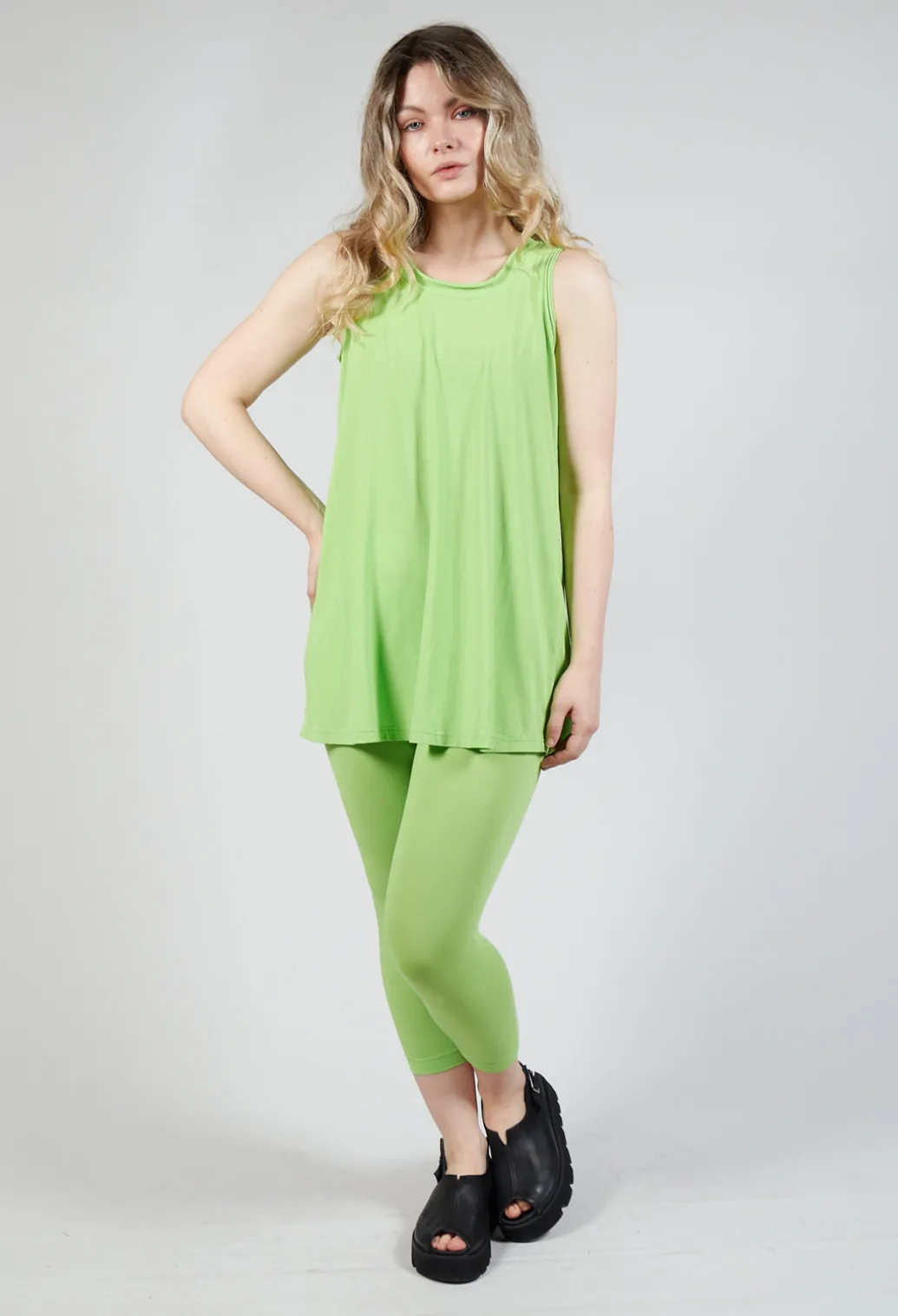 Jersey Vest in Lime