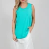 Jersey Vest Top in Aqua Jersey Vest Top in Aqua
