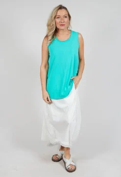 Jersey Vest Top in Aqua Jersey Vest Top in Aqua