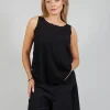 Jersey Vest Top in Black