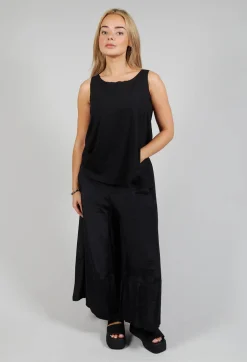 Jersey Vest Top in Black
