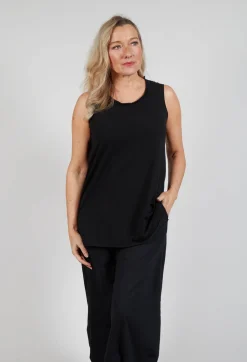 Jersey Vest Top in Black Jersey Vest Top in Black