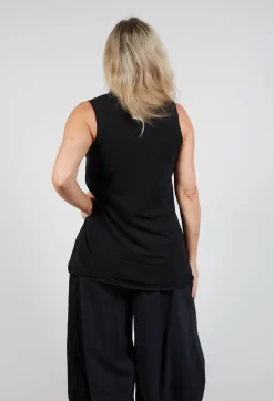 Jersey Vest Top in Black Jersey Vest Top in Black