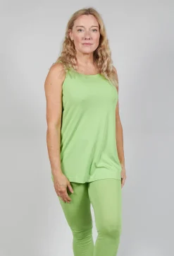 Jersey Vest Top in Lime
