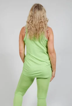 Jersey Vest Top in Lime