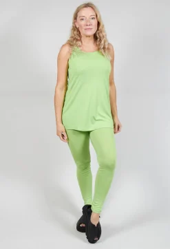 Jersey Vest Top in Lime