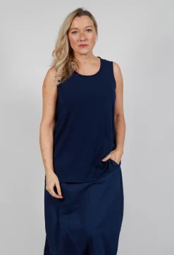 Jersey Vest Top in Navy Jersey Vest Top in Navy