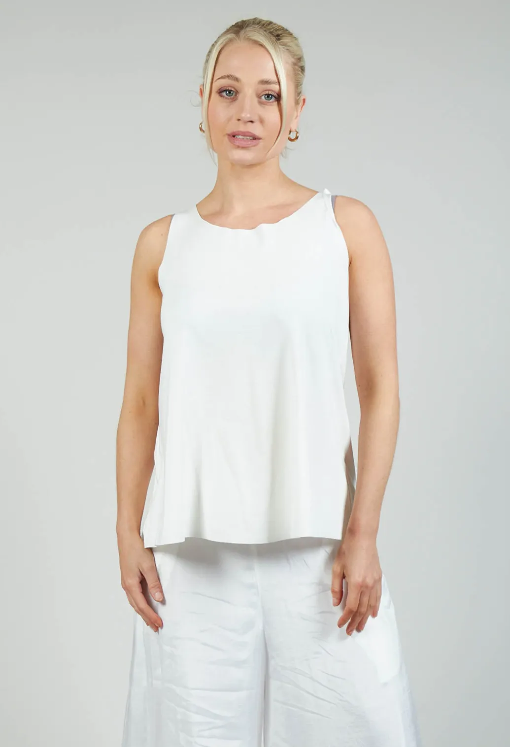 Jersey Vest Top in White