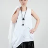 Jersey Vest Top in White
