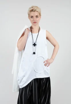 Jersey Vest Top in White