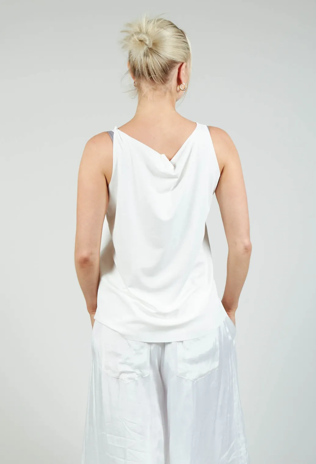 Jersey Vest Top in White