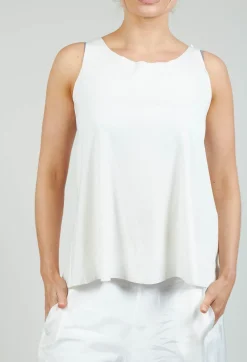 Jersey Vest Top in White