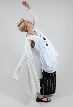 Jersey Vest Top in White