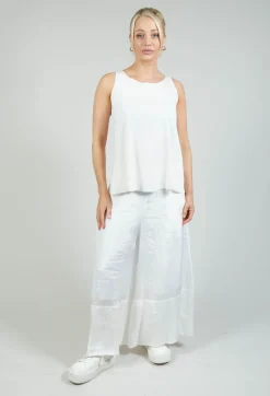 Jersey Vest Top in White