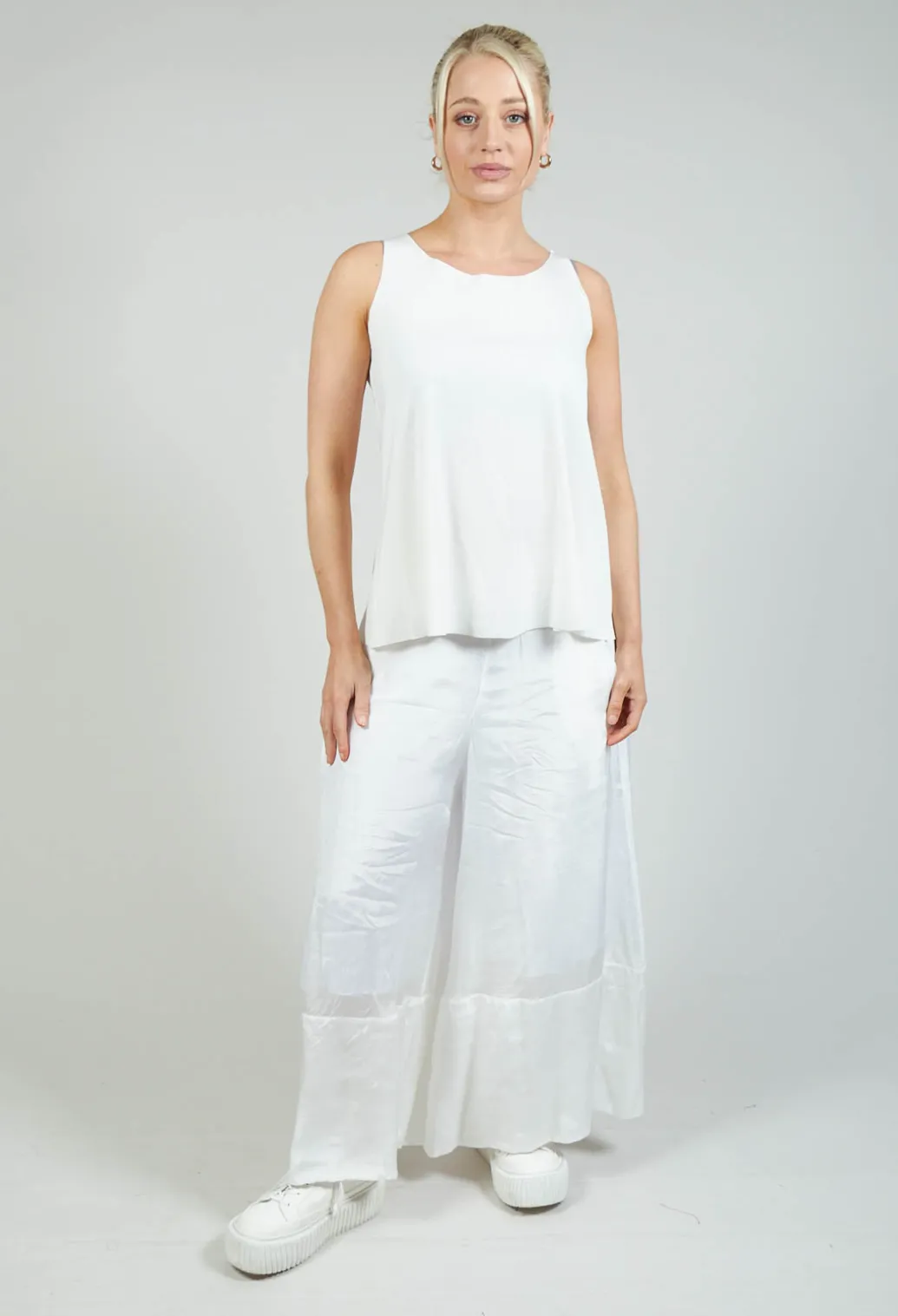 Jersey Vest Top in White
