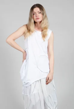 Jersey Vest Top in White