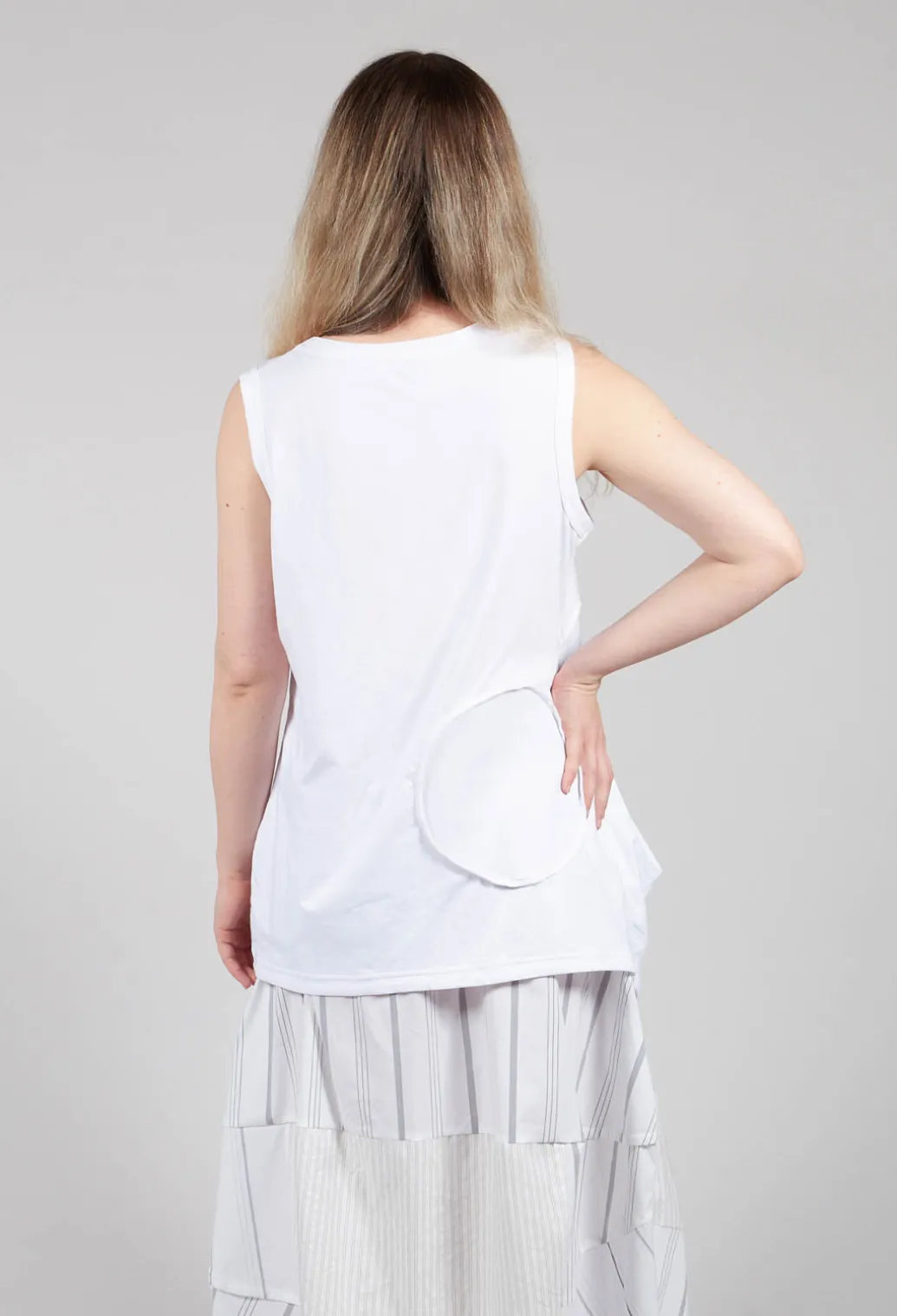 Jersey Vest Top in White