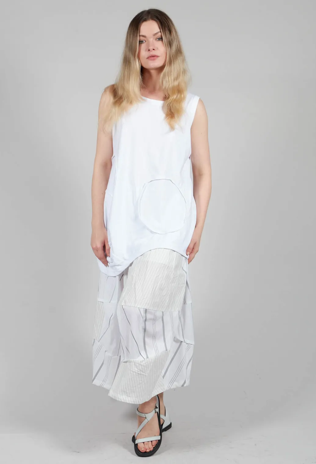 Jersey Vest Top in White
